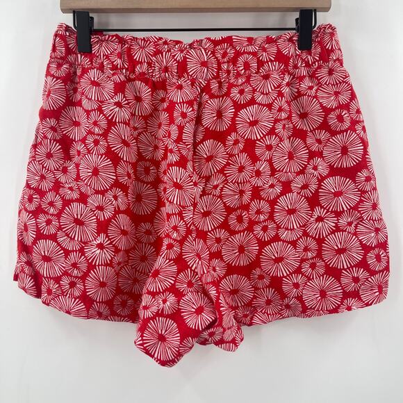 LOFT ANN TAYLOR Shorts Size Small Pull On Firework Linen Blend Floral Office - Picture 3 of 11